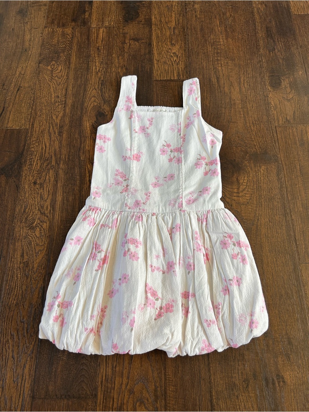 abercrombie kids White Dress with Pink Floral Print